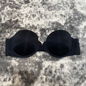 Victoria Secret Silky Black Strapless Bra 36B Cute & Trendy
